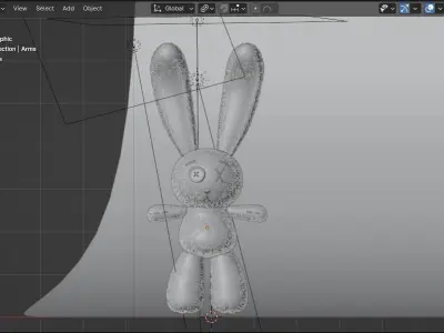 Bunny doll Free low-poly 3D model