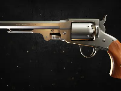 3D Model of Rogers and Spencer 44 Army revolver Low-poly 3D model