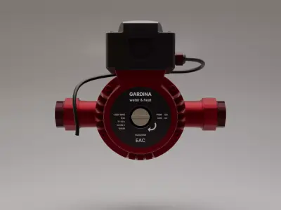 Industrial Circulation Water Pump Heating and Plumbing 3D Model 3D model