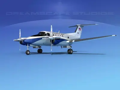 Beechcraft UC-12Q Huron V11 US GOV 3D model