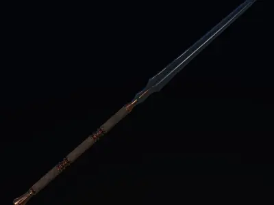 Spear Stylized Medieval PBR Low-poly 3D model