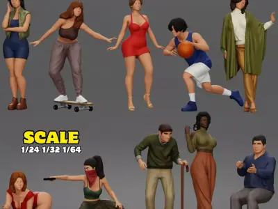 Tier10- 10 Figures  for December 1 3D print model