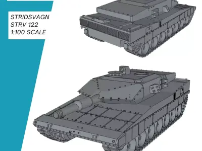 Stridsvagn 122 3D print model