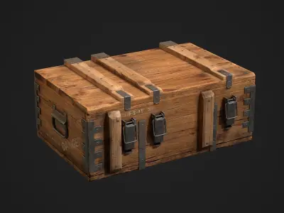 Ammo Crate Low-poly 3D model order