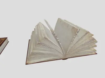 Blank old book Low-poly 3D model