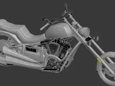 motorcycle chopper 3D model purchase