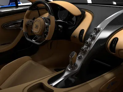 Bugatti  Chiron 2017 3D model Free 3D model
