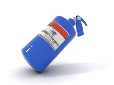 Fire Extinguisher Blue Model Pack for Interactive Visuals Low-poly 3D model