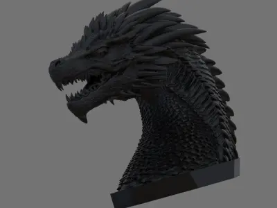 dragon head Free 3D print model