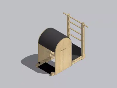 Ladder Barrel Pilates equipment 3D model