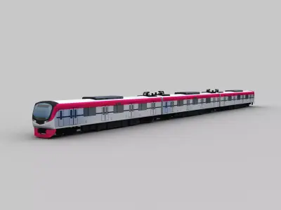 Lowpoly Train 10 Low-poly 3D model