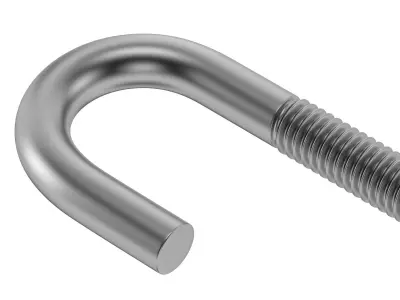 J Bolt stainless steel screw 3D model