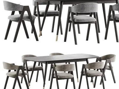 Dining set 158 3D model