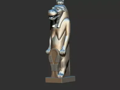 Taweret  ancient Egyptian hippo goddess 3d printable model 3D print model