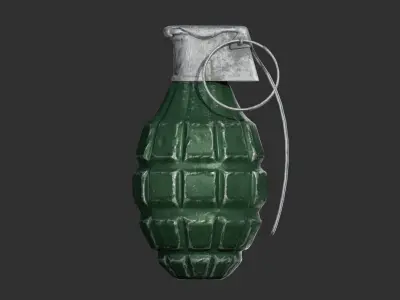 Hand grenade Low-poly 3D model shop