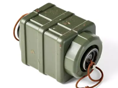 Military AntiTank Mine Explosive Low-poly 3D model