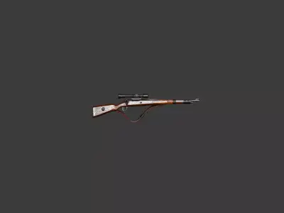 Kar98k Sniper Rifle  WWII Weapon 3D Model  3D model