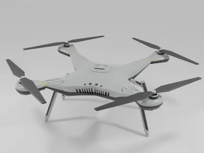 Micro Drone Low-poly 3D model