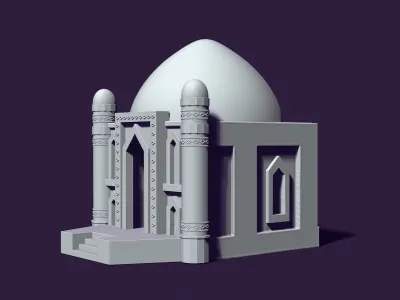 Mausoleum of Muslim Turkic peoples 3D print model get