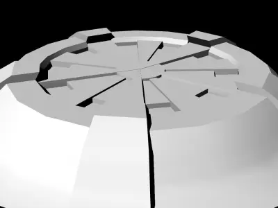 Sci-Fi Shield untextured Free low-poly 3D model