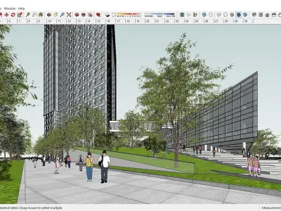 Sketchup Commercial Complex L10 3D model