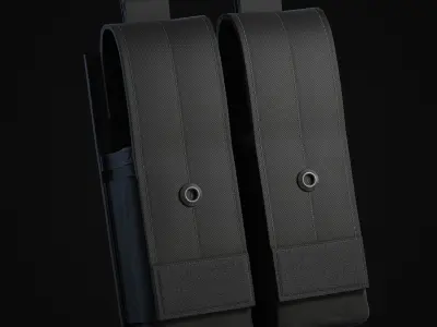 Military Pouch Low-poly 3D model