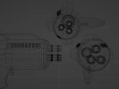 Low Poly Mining Laser Free low-poly 3D model