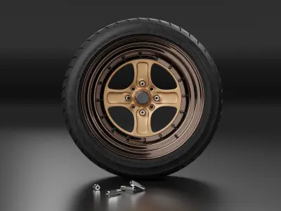 Work Equip 40 Wheel 3D model by samcad