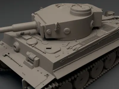 Tiger I - Panzerkampfwagen VI - WW2 German Tank 3D model