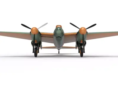 De Havilland Mosquito Low-poly 3D model