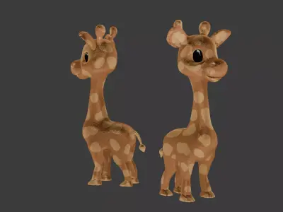 Soft toy giraffe 3D model