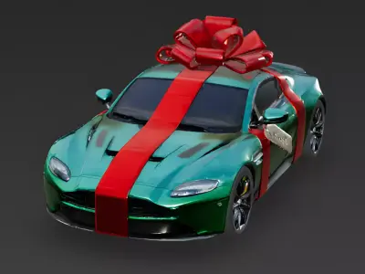 Ultimate Gift-Wrapped Luxury Supercar 3D Model Low-poly 3D model