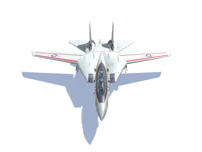 F-14 Tomcat Jet Fighter Aircraft Low-poly 3D model
