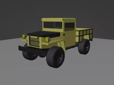 Low poly truck 3D model