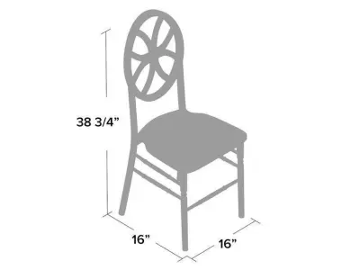 Gantz Wood Cross Back Stacking Side Chair 3D model