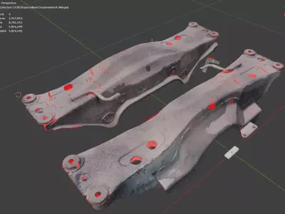  Subaru Impreza Rear Crossmember 20150FE200 2002-2007 Scan 3D model