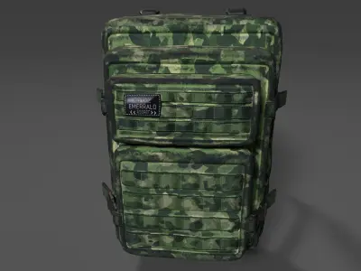 Military Bag - Low Poly - Game Ready Low-poly 3D model