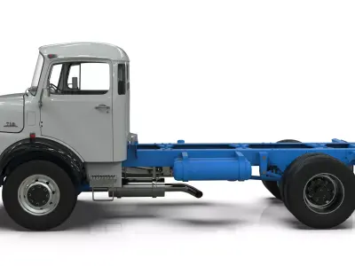Mercedes-Benz LAK 710 4x4 Chassis Cab 70s Off-Road Truck  3D model