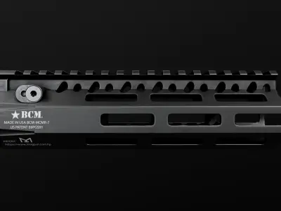BCM MCMR MLOK AR15 Handguard Low-poly 3D model