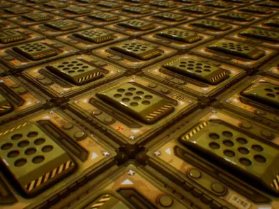 PBR Seamless Sci-Fi Texture 35 Low-poly 3D model