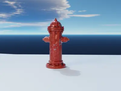 Realistic and Detailed 3D Fire Hydrant Model for Games and VR 3D model