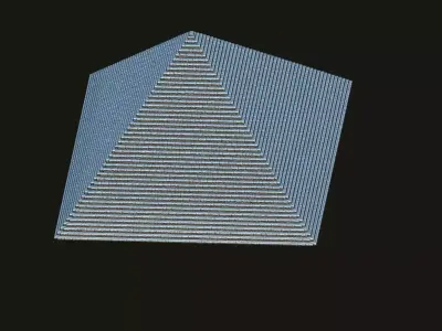 Egyptian Pyramid Flat 4-Part 3D Printable Model for CNC Carving Free 3D print model