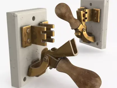 Industrial Power Switch Low-poly 3D model shop