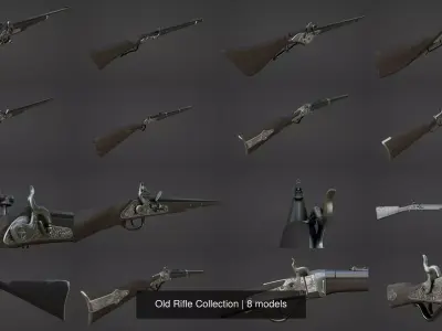Old Rifle Collection 3D Model Pack