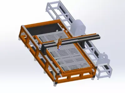 cnc fiber 3015  4 axis 3D model