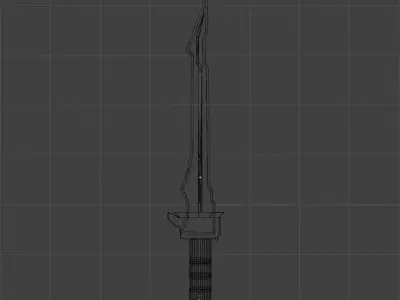 Emberfang Blade  Futuristic Sci-Fi Sword  3D model
