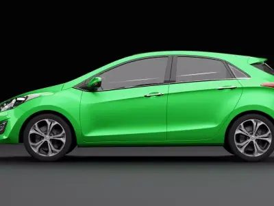 Hyundai i30 Metallic Green 3D model