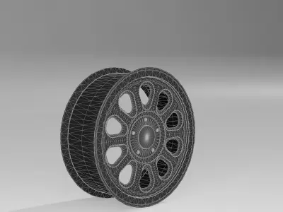 Mid-poly Offroad Rims Free low-poly 3D model