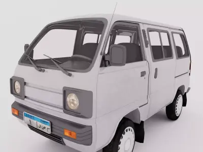 Van Car Low-poly 3D model