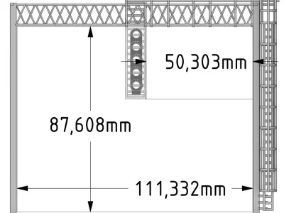 Railway signal bridge 110mm width 1-87 FDM 3D print model